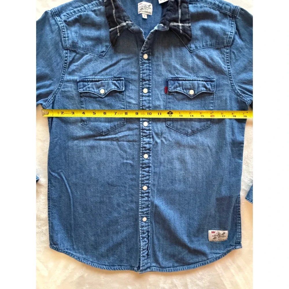 Levi's Blue Fresh Leaves Justin Timberlake Denim Western Shirt Mens M Excellent
